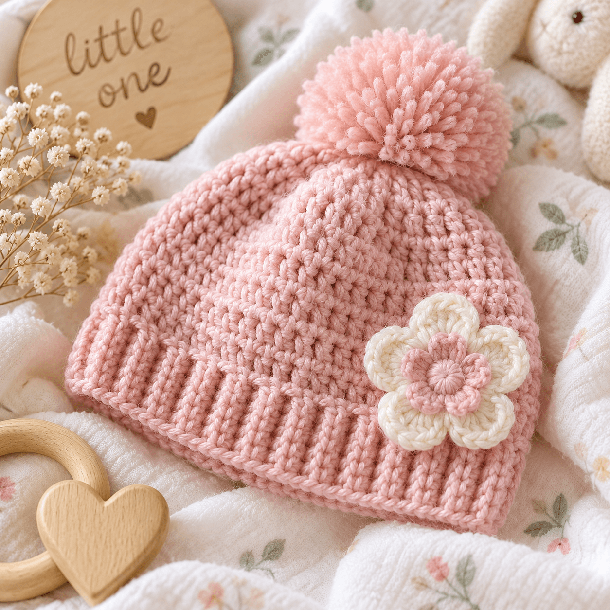 Crochet Baby Beanie Pattern (Easy Newborn Hat)