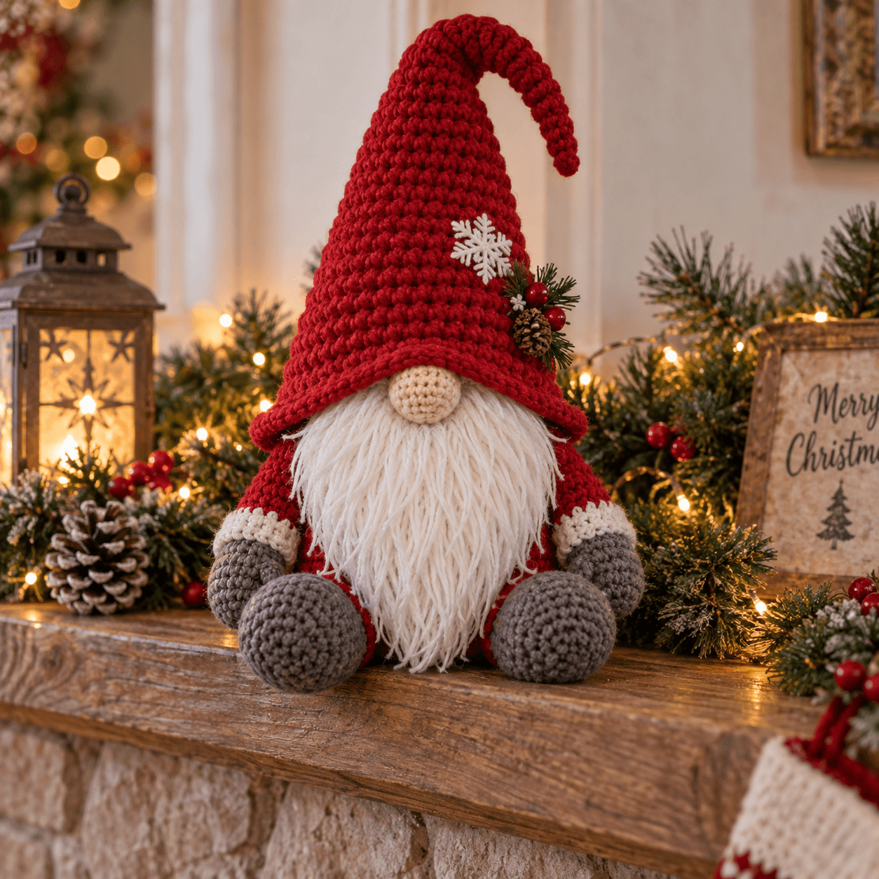 Crochet Christmas Gnome Pattern (Easy Amigurumi Gnome)