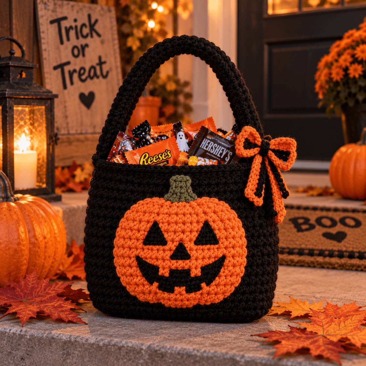 Crochet Trick-or-Treat Bag Pattern (Easy Halloween Bag)